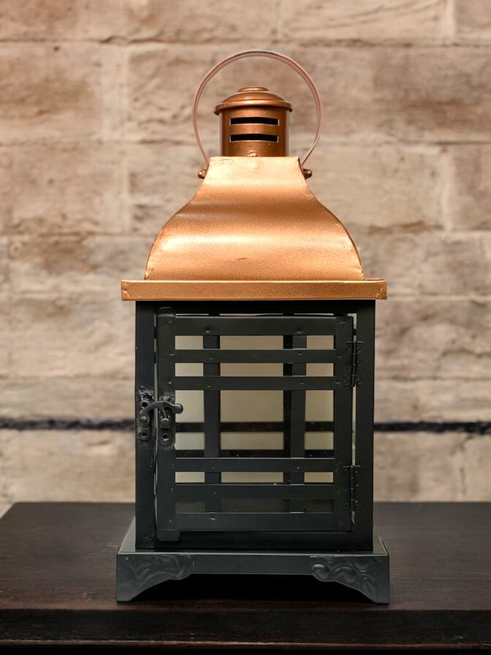 black copper metal lantern