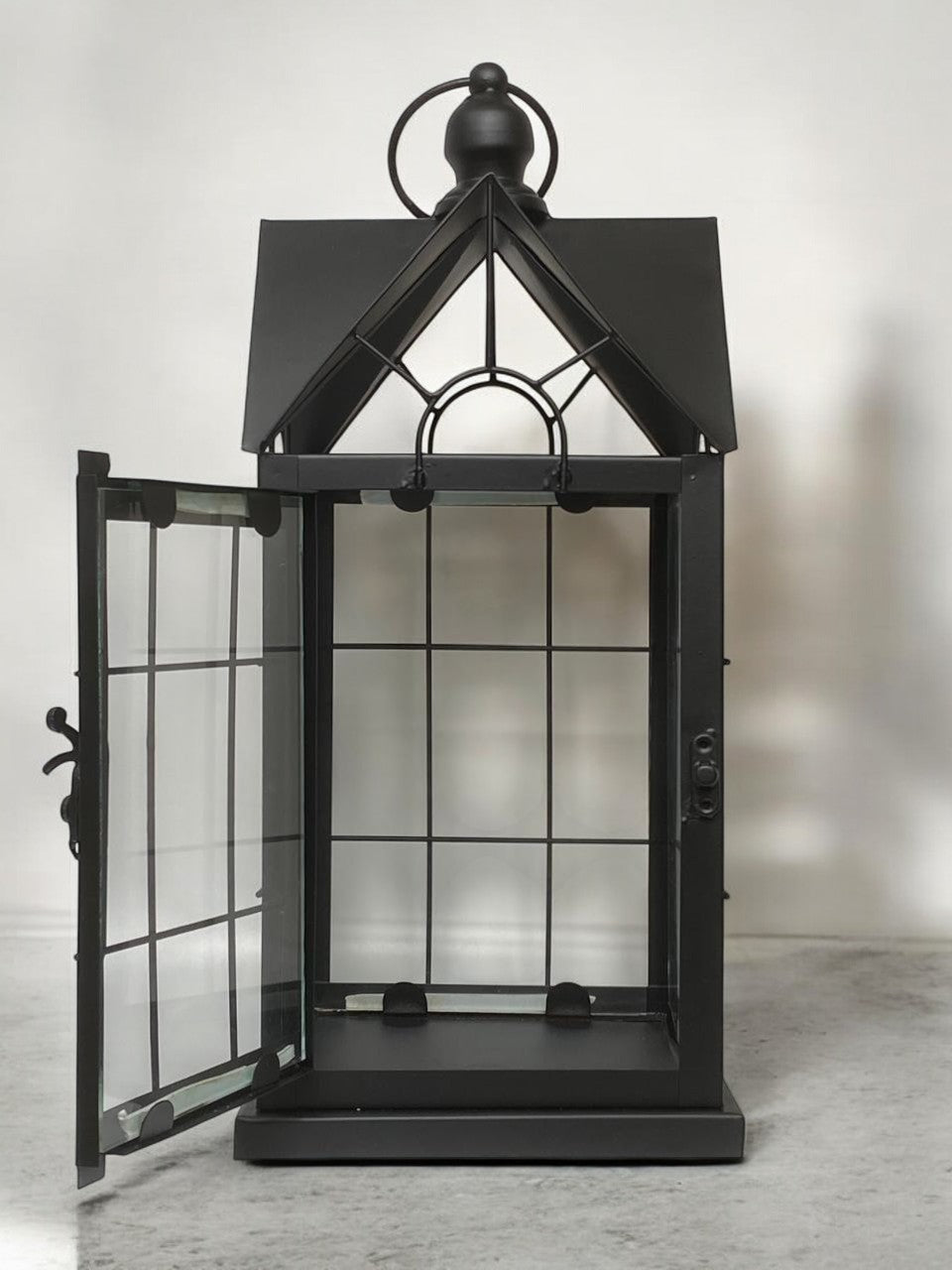 Black metal birdcage Lantern