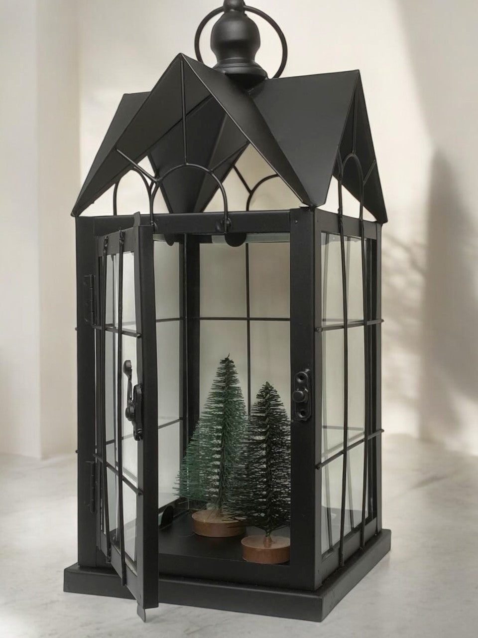 Black metal birdcage Lantern