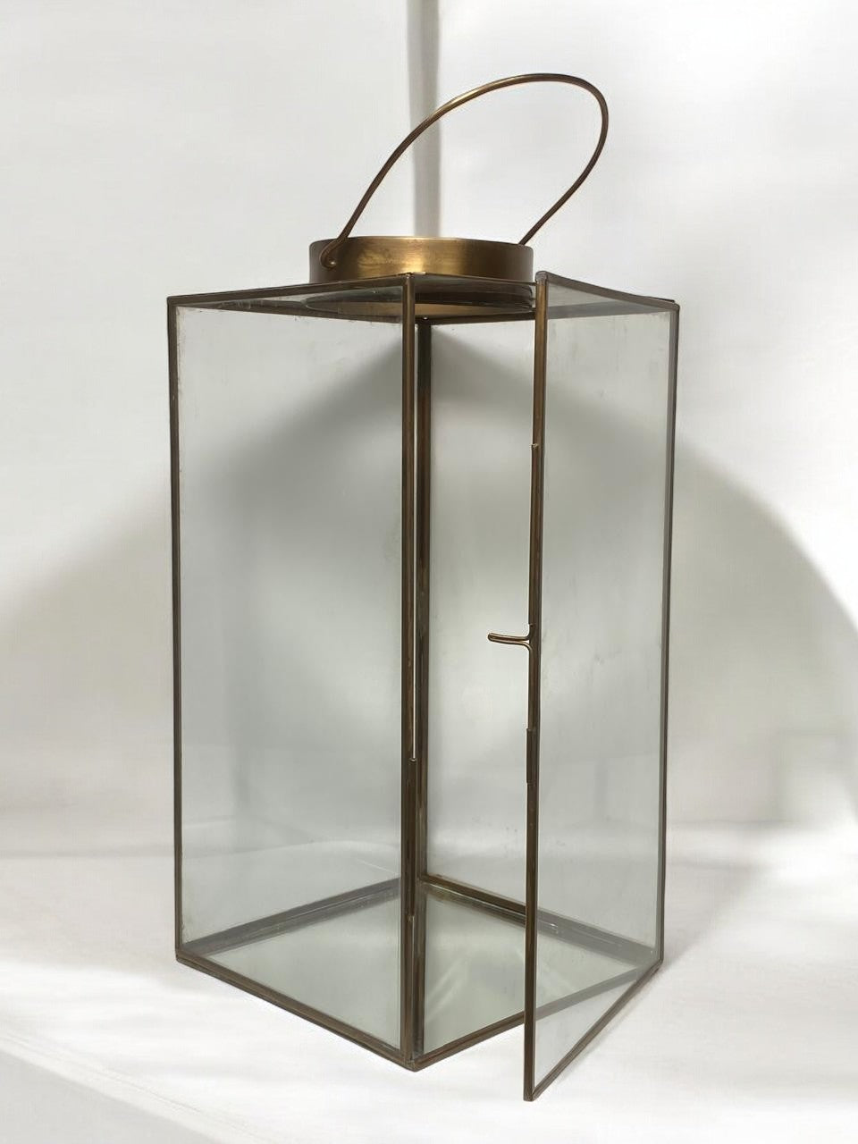 Bronze metal glass lantern