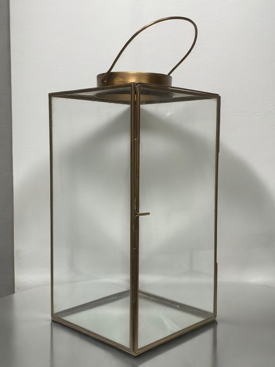 Bronze metal glass lantern