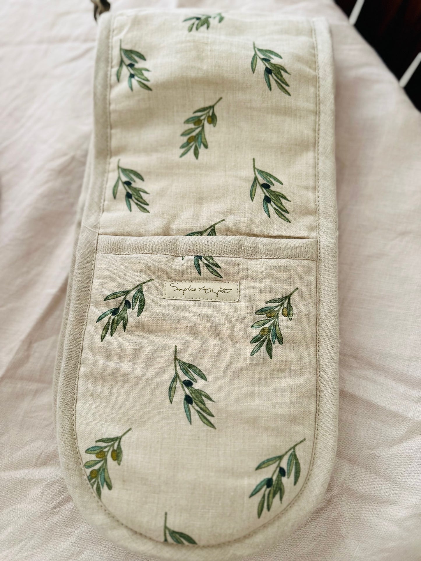 Double oven glove | Leaf Print