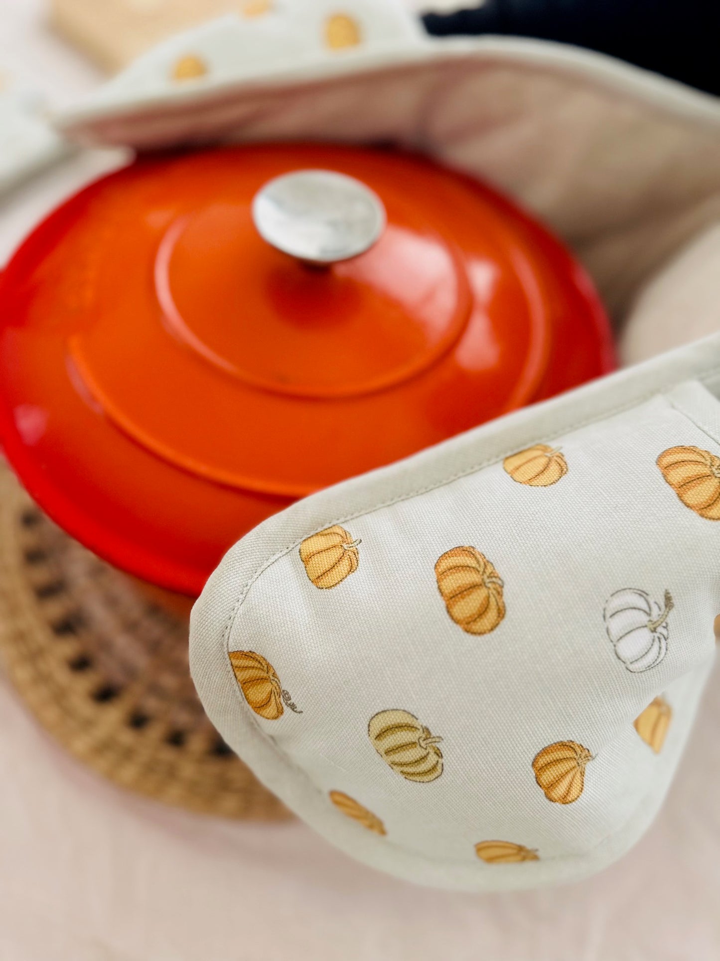 Double oven glove | Pumpkin Print