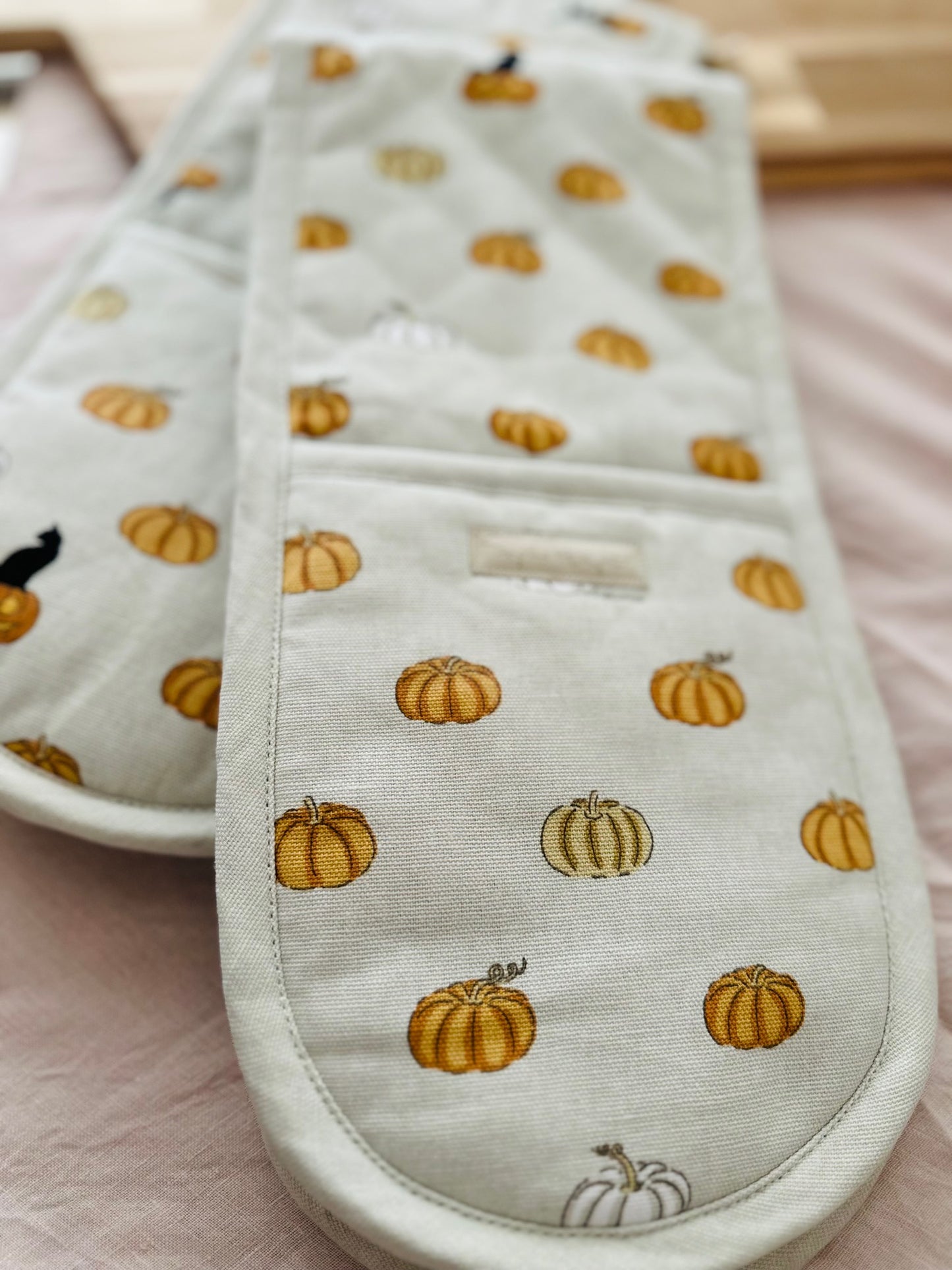 Double oven glove | Pumpkin Print