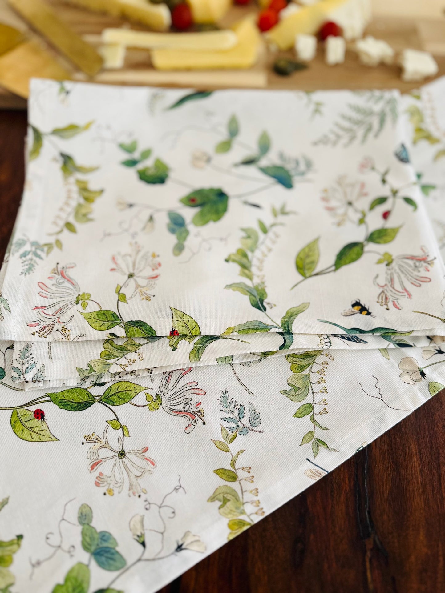 Tea Towels | Floral Print | Cotton | Set of 2