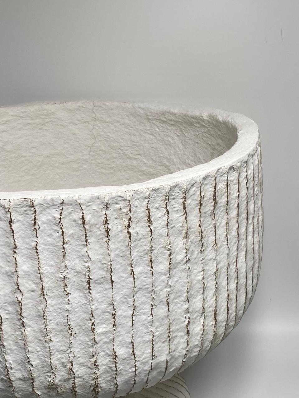 Modern Elegance Papier-Mâché Decorative Bowl