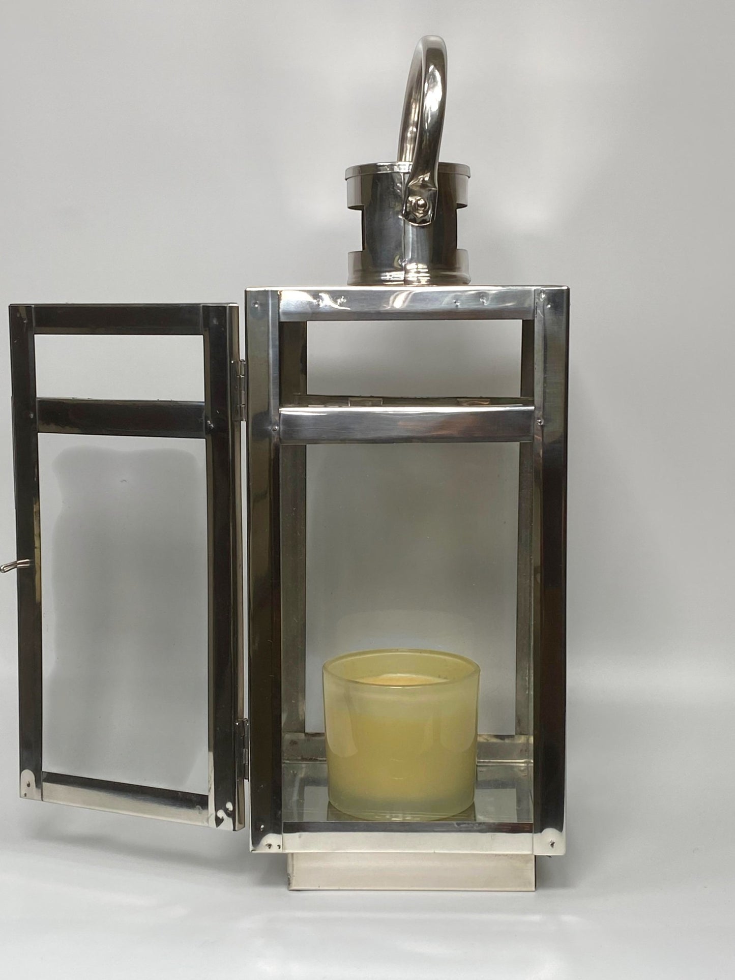Steel glass lantern square