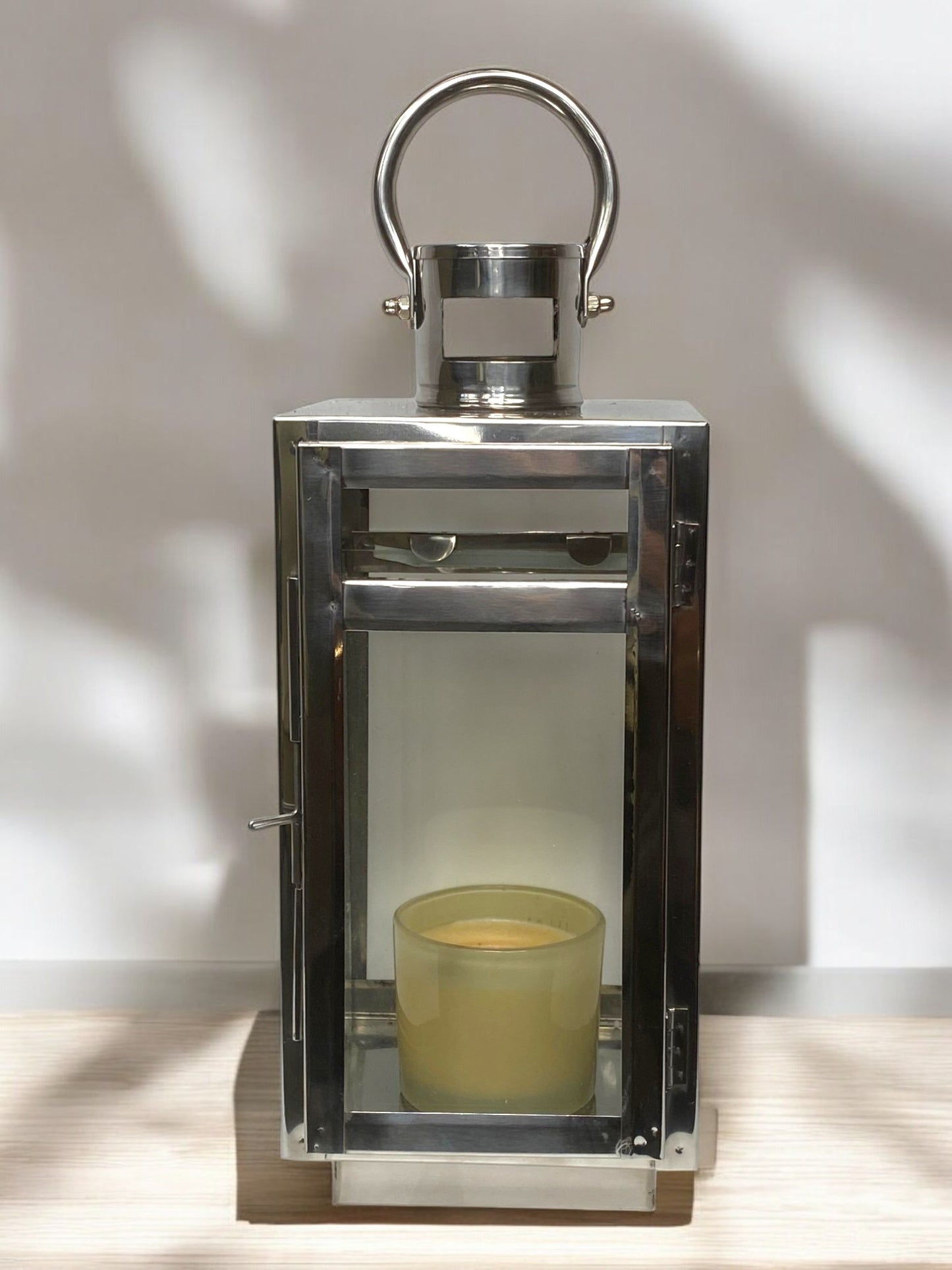 Steel glass lantern square