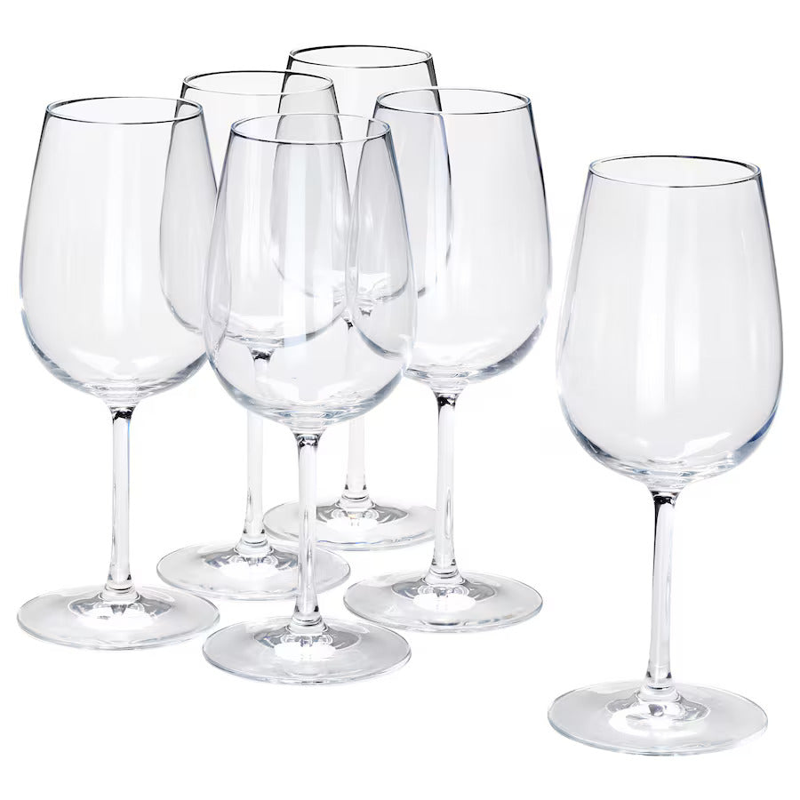 Chatsworth Clear Glass Wine Glasses - Set of 6