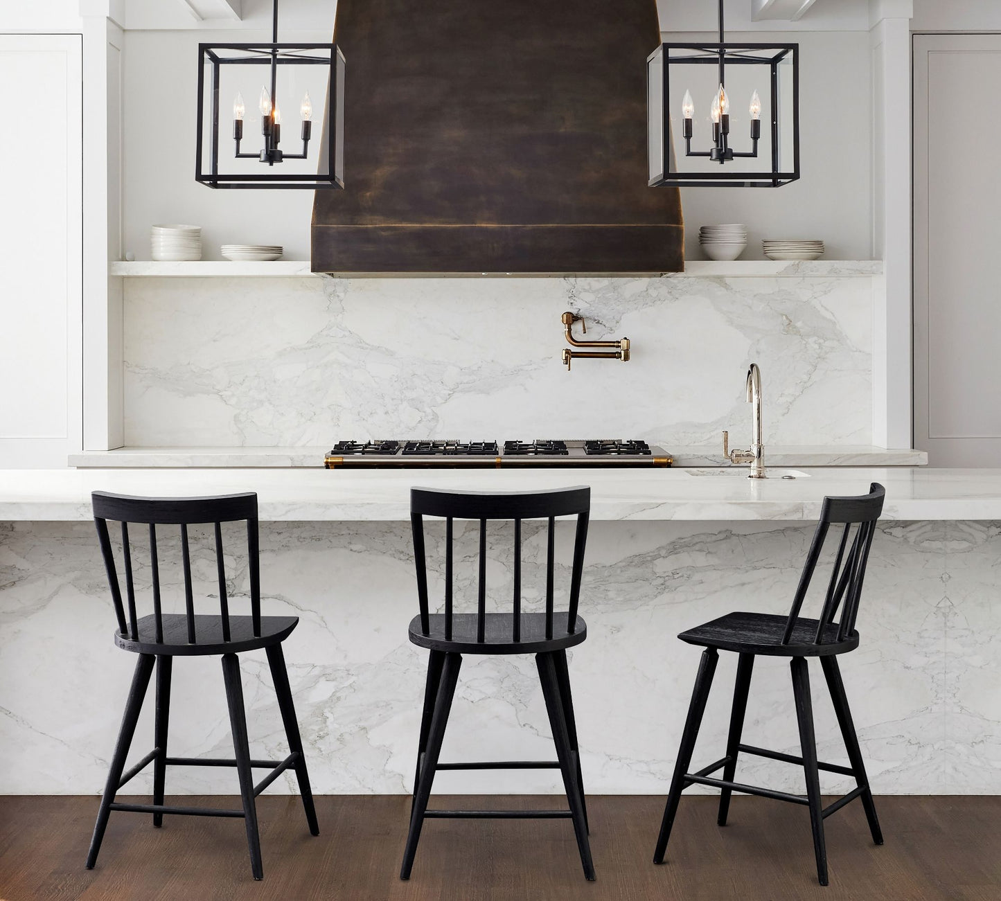 hanging metal and glass pendant lantern lighting fixture