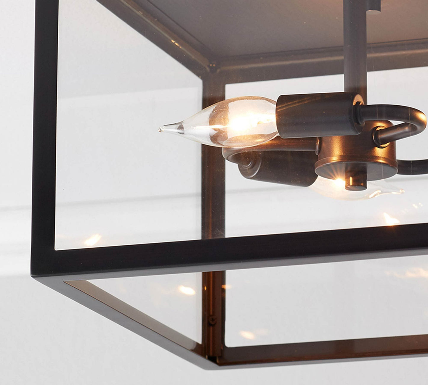 glass iron ceiling light fixture lantern